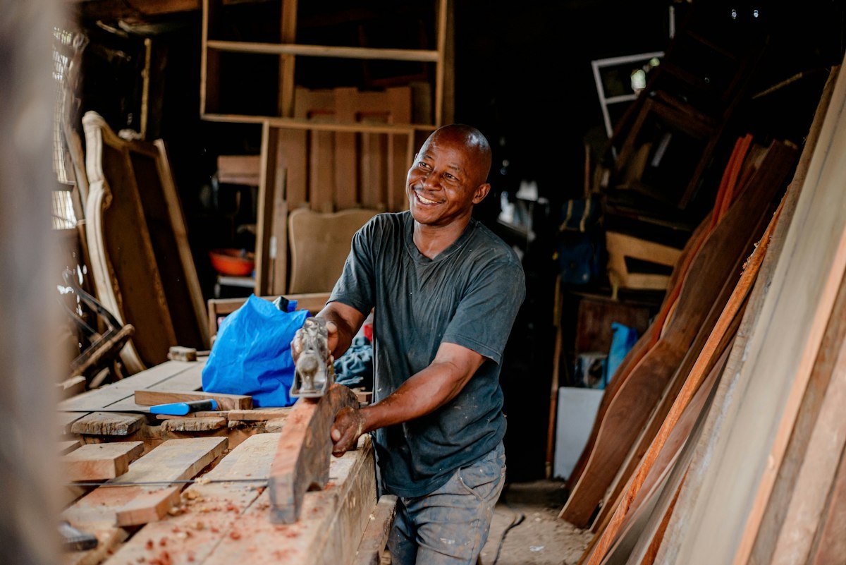 Quality materials being worked in a workshop