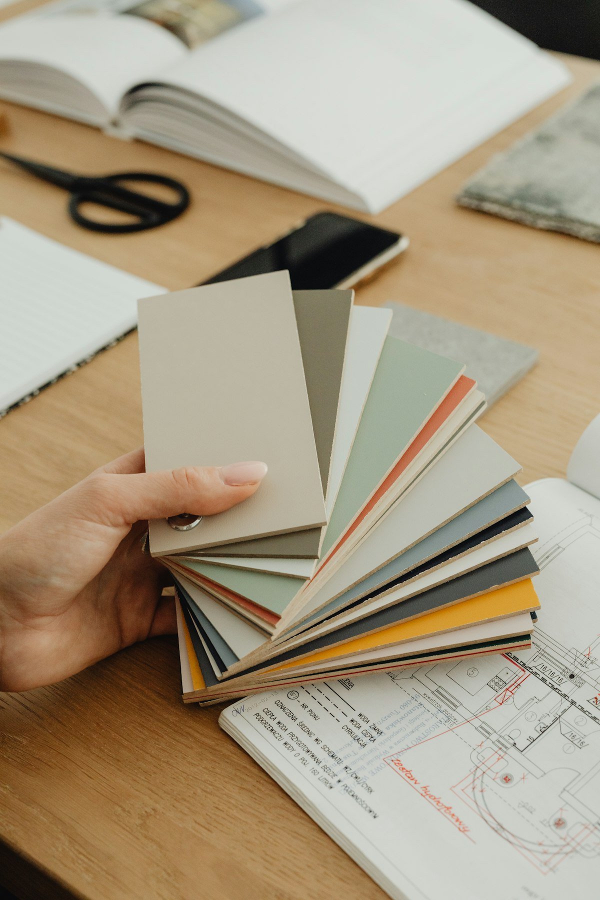 Product catalogue and finish samples
